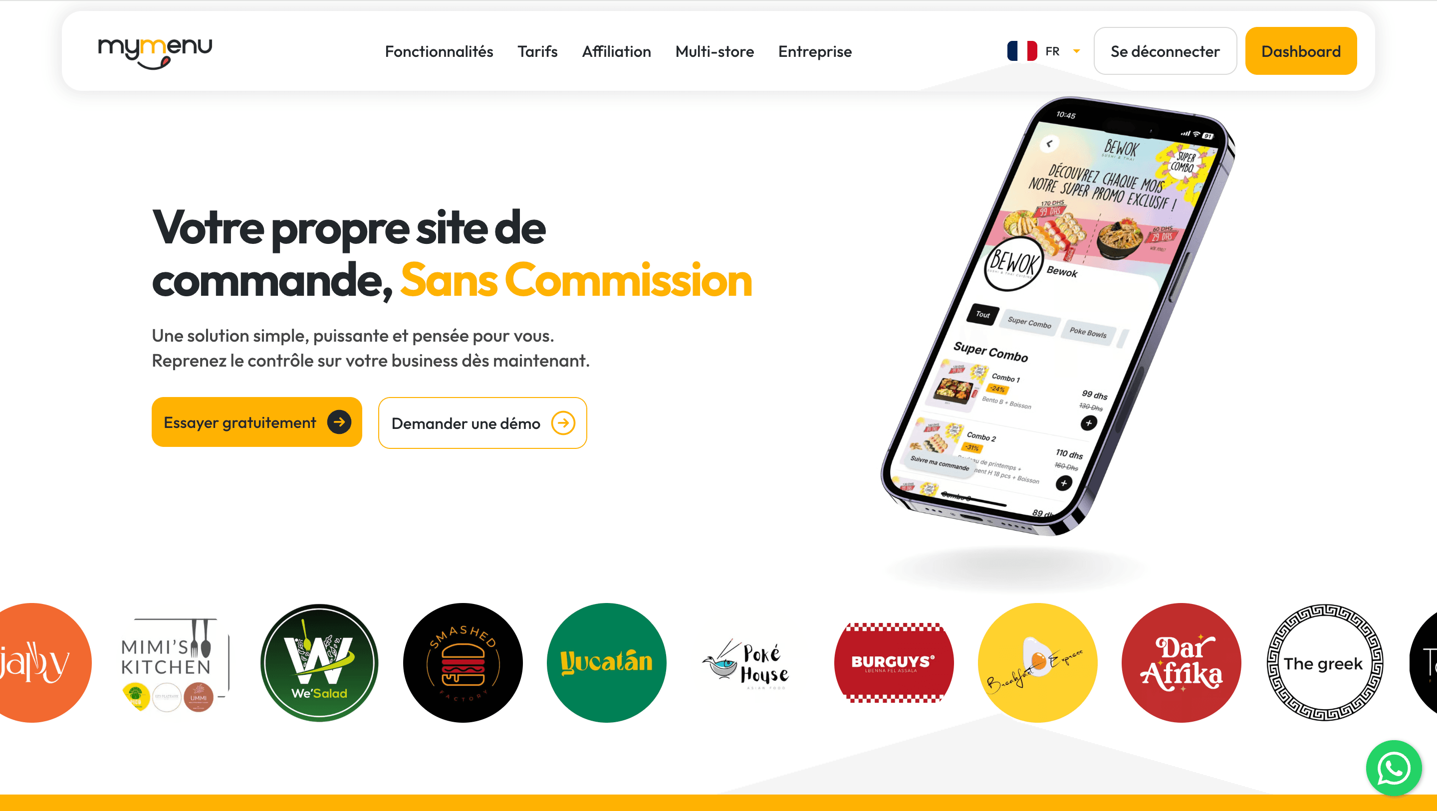 MyMenu — Aperçu du projet