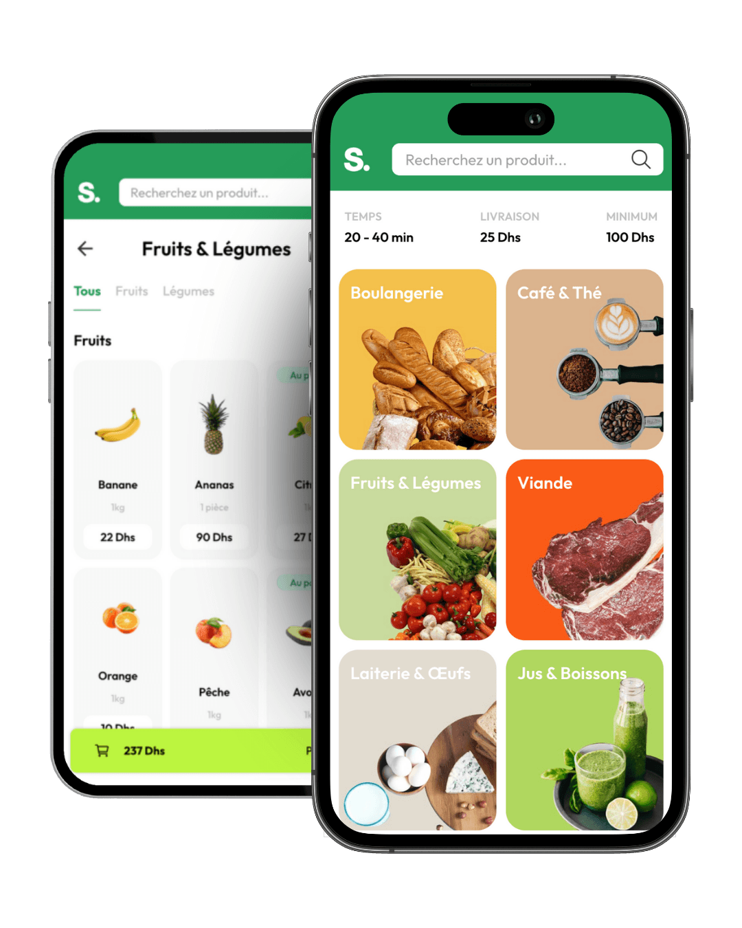 Online ordering app for a grocery chain