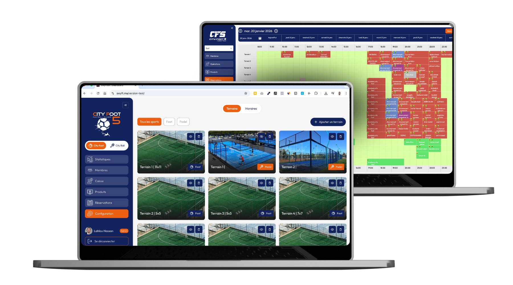 Système de réservation pour club sportif