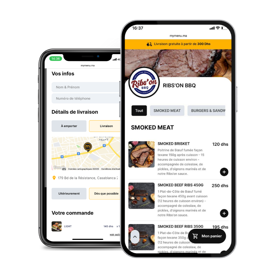 Aperçu du site MyMenu